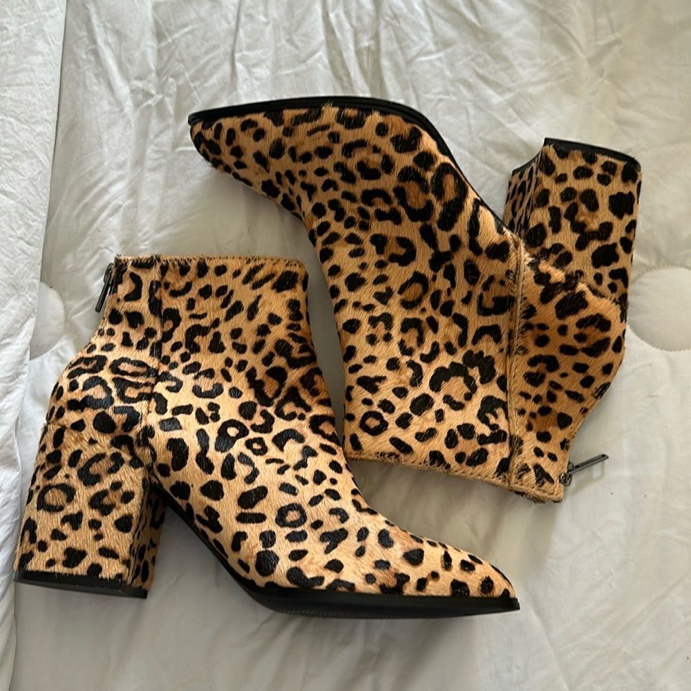 Steve Madden Jillian Leopard Print Boots 7.5